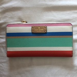 Kate Spade grove street printed dunstripe wallet